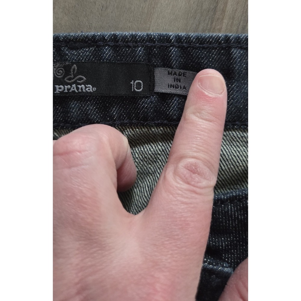 Prana Fitted Dark Wash Denim Blue Katia Jeans Women 10 (34" Inseam) NWT - Picture 2 of 8